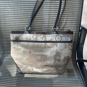 Coach Brown and Tan Women's Bag